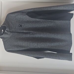 Spyder Men's Gray  Quarter Zip Sweater Sz L Boulder, Co